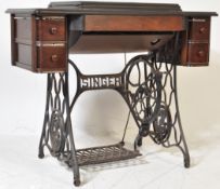 EARLY 20TH CENTURY SINGER SEWING MACHINE TABLE