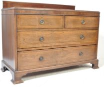 EDWARDIAN MAHOGANY 2 OVER 2 CHEST OF DRAWERS