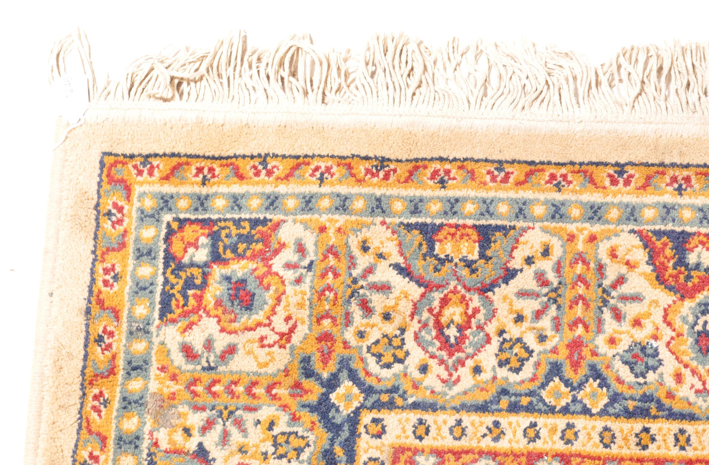 20TH CENTURY PERISAN ISLAMIC CREAM CARPET RUG - Image 4 of 6