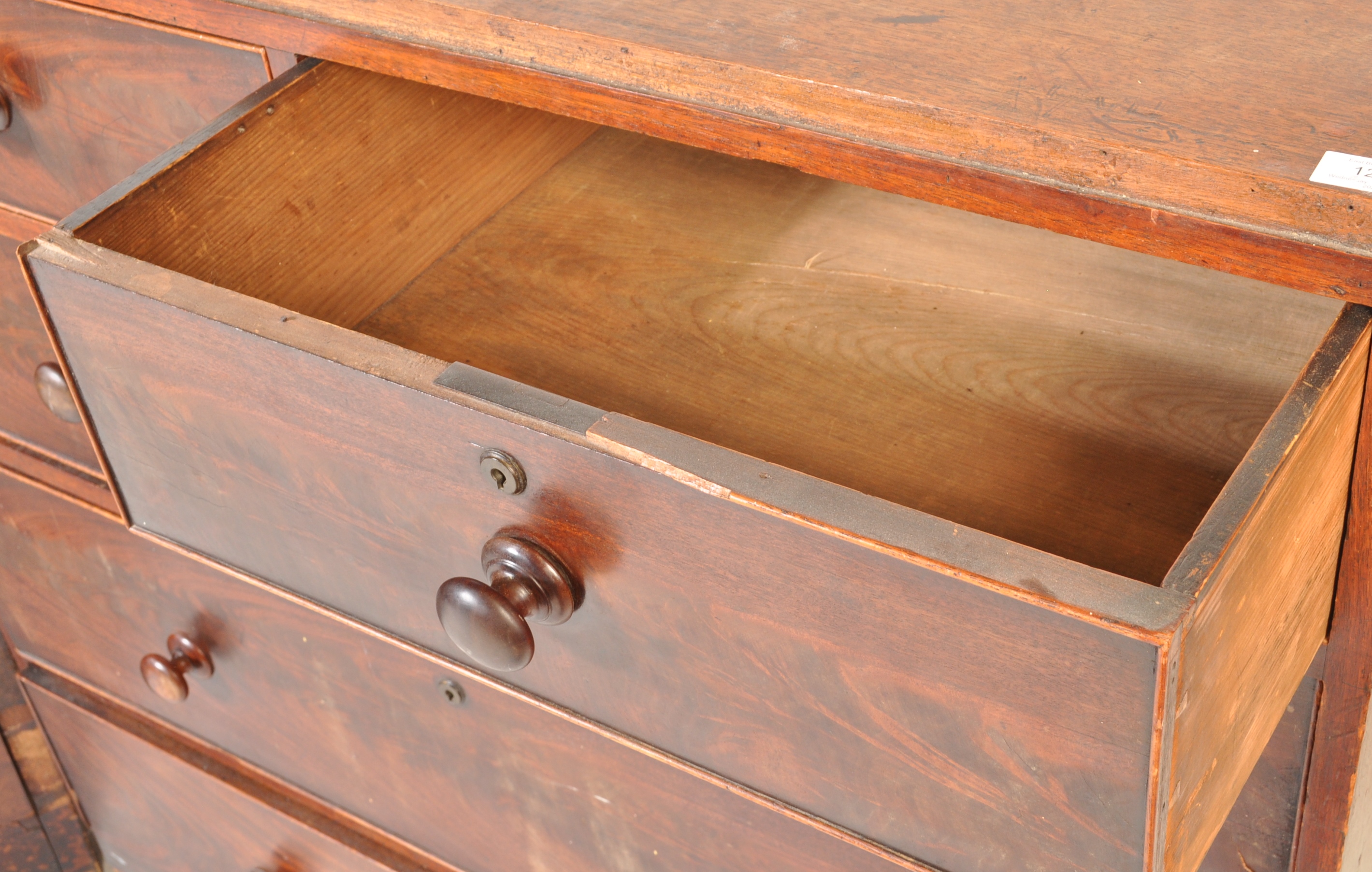 VICTORIAN SCOTTISH MAHOGANY CHEST OF DRAWRRS & OTHER - Image 6 of 10