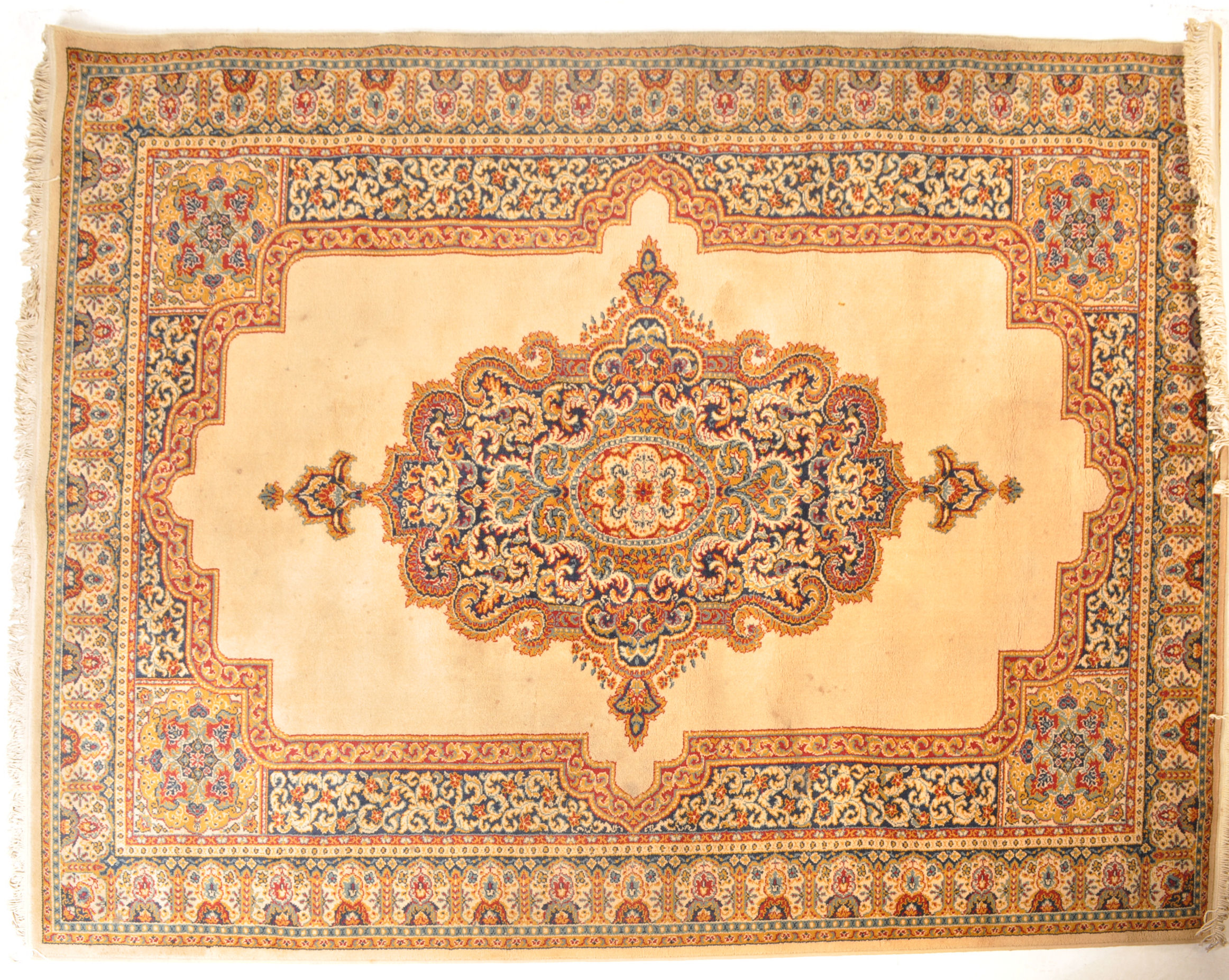 20TH CENTURY PERISAN ISLAMIC CREAM CARPET RUG