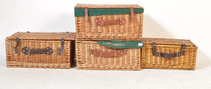 COLLECTION OF WICKER HAMPERS - ALFRED BUTTON