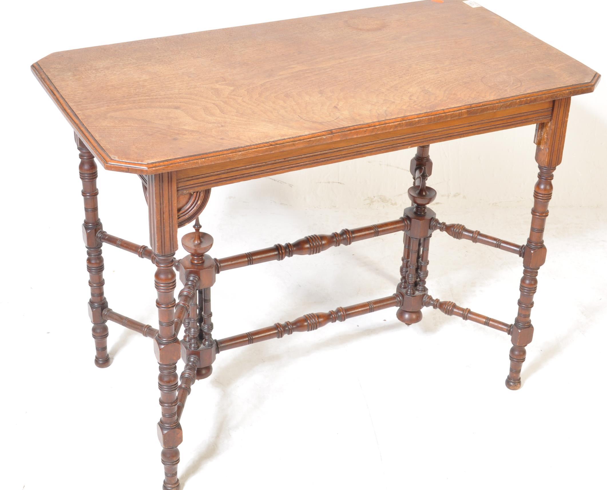 19TH CENTURY VICTORIAN AESTHETIC MOVEMENT HALL TABLE IN THE MANNER OF E W GODWIN - Image 2 of 4