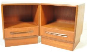 PAIR 1960’S G PLAN FRESCO TEAK WOOD BEDSIDE CABINETS