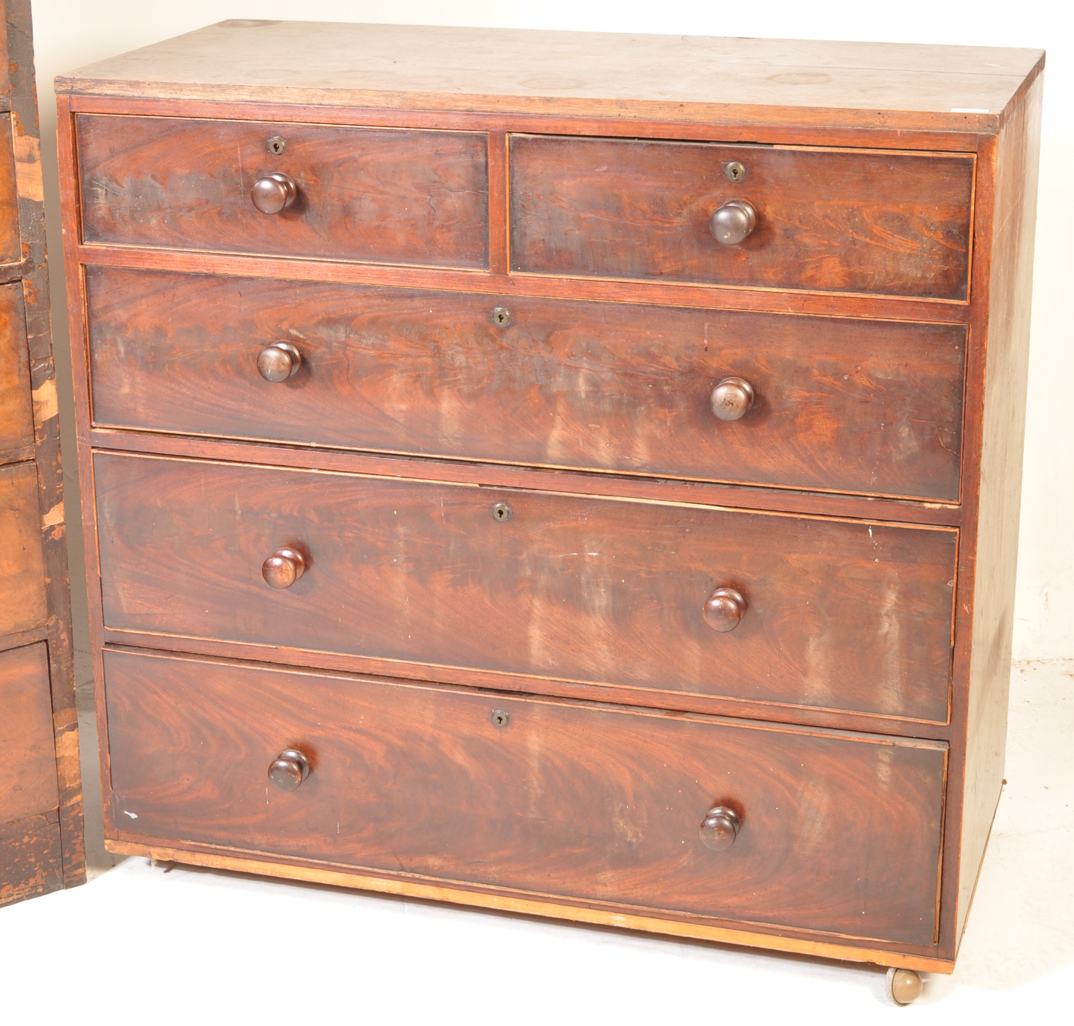 VICTORIAN SCOTTISH MAHOGANY CHEST OF DRAWRRS & OTHER - Image 3 of 10