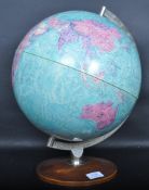 VINTAGE 20TH CENTURY 12 INCH STEREO RELIEF GLOBE