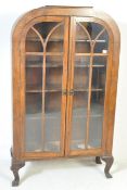 1930’S OAK CHINA DISPLAY CABINET / BOOKCASE