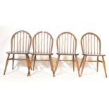 ERCOL - LUCIAN ERCOLANI - SET OF FOUR WINDSOR DINING CHAIRS