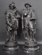 TWO 19TH CENTURY VICTORIAN SPELTER STATUES OF REMBRANDT AND RUBENS