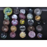 LARGE COLLECTION OF VINTAGE STUDIO ART GLASS PAPERWEIGHTS