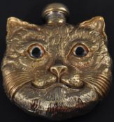 18CT GOLD PLATE PERFUME BOTTLE IN THE MANNER OF LOUIS WAIN