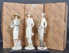 GROUP OF THREE FLORENCE GIUSEPPE ARMANI ART DECO FIGURINES