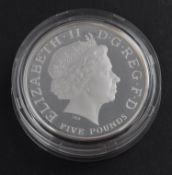 ROYAL MINT CHRISTENING OF ST GEORGE £5 PIEDFORT SILVER PROOF COIN