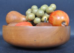 CONTEMPORARY CARVED BOWL OF FRUIT