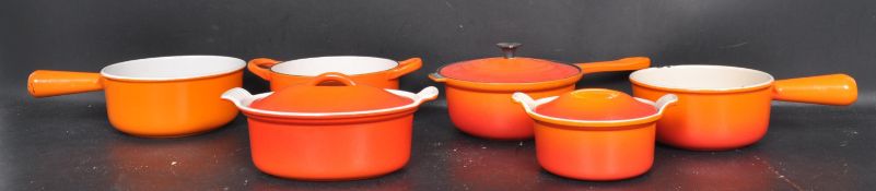 COLLECTION OF 20TH CENTURY LE CRUESET COOKING WARES