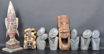 COLLECTION OF VINTAGE 20TH CENTURY TRIBAL ITEMS