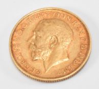 GEORGE V 1911 GOLD SOVEREIGN COIN