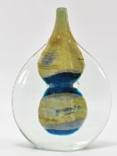 VINTAGE 20TH CENTURY STUDIO ART MDINA LOLLIPOP LEAD GLASS VASE