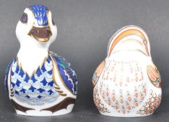 TWO ROYAL CROWN DERBY DUCKLING PAPERWEIGHTS
