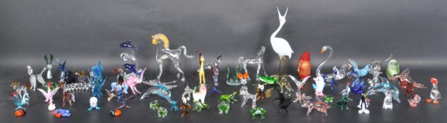 LARGE COLLECTION OF STUDIO ART GLASS ANIMALS