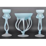 20TH CENTURY THREE PIECES ART GLASS GARNITURE