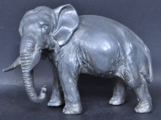 CHINESE ORIENTAL PEWTER ELEPHANT FIGURINE