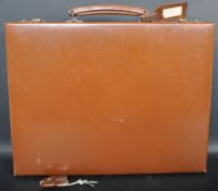 ALGERNON ASPREY OF LONDON TAN BROWN LEATHER BRIEFCASE