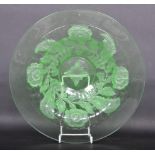 EARLY 20TH CENTURY URANIUM GLASS CENTREPIECE BOWL