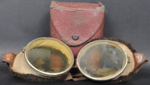 PAIR OF EARLY 20TH CENTURY CIRCA 1930S MOTORCYCLE GOGGLES