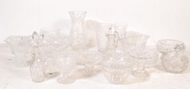 LARGE COLLECTION OF 20TH CENTURY CUT GLASS