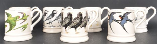 GROUP OF SEVEN CERAMIC PORCELAIN CUPS BY EMMA BRIDGEWATER