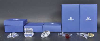 SWAROVSKI CRYSTAL - COLLECTION OF SIX FIGURINE ORNAMENTS