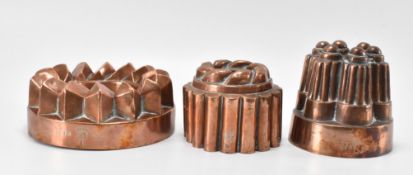 COLLECTION OF 19TH CENTURY COPPER JELLY MOULDS