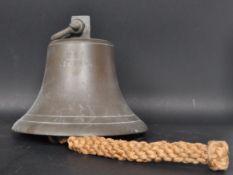 SMALL BRONZE SHIPS BELL ENGRAVED M.S.C. YEOMAN