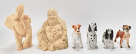 COLLECTION OF PORCELAIN AND RESIN CAST FIGURINES