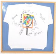 SIGNED TENNIS SHIRT - MCENROE BORG CASH NASTASE ETC