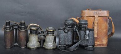 COLLECTION OF THREE VINTAGE 20TH CENTURY BINOCULARS