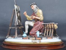 CAPODIMONTE LEONARDO DA VINCI CENTREPIECE FIGURE