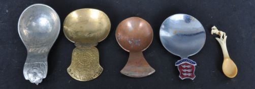 ASSORTMENT OF ARTS AND CRAFTS CADDY SPOONS