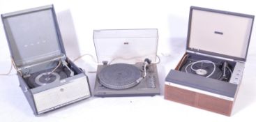 GROUP OF VINTAGE 20TH CENTURY RECORD PLAYERS