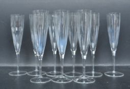 TIFFANY & CO - NEW YORK - CRYSTAL GLASS CHAMPAGNE FLUTES