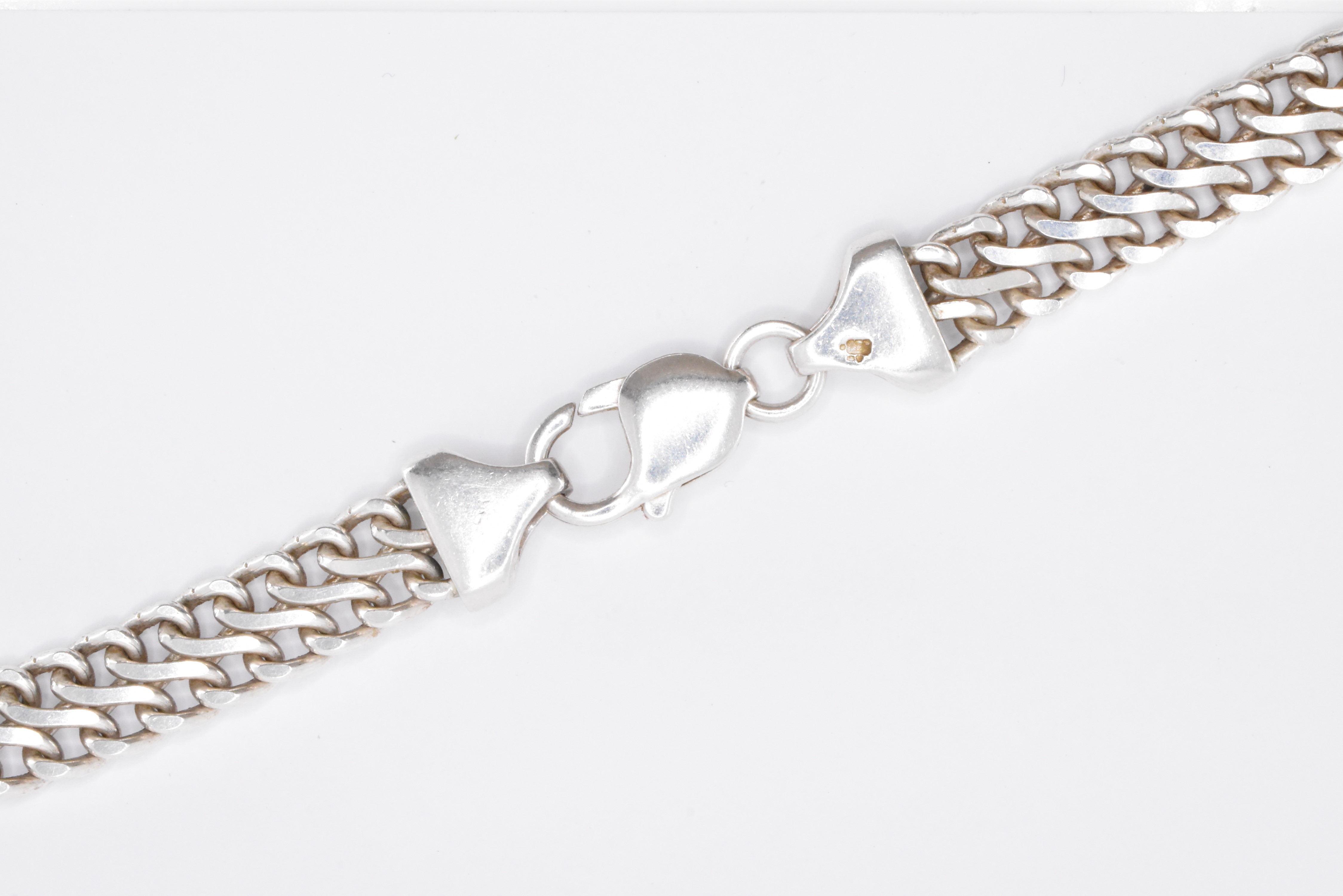 SILVER FANCY LINK NECKLACE CHAIN - Image 5 of 6