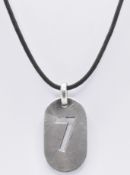 GUCCI SILVER DOG TAG NECKLACE