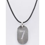 GUCCI SILVER DOG TAG NECKLACE