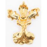 22CT GOLD PRESERVED ORCHID BROOCH