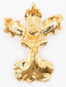 22CT GOLD PRESERVED ORCHID BROOCH