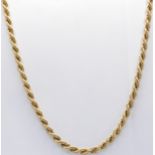 HALLMARKED 9CT GOLD ROPE TWIST CHAIN