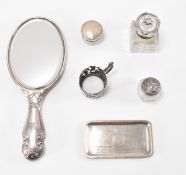 ASSORTMENT OF VICTORIAN & LATER SILVER DRESSING TABLE ITEMS