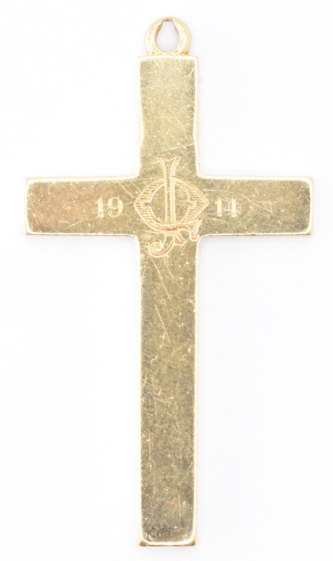 18CT GOLD 1914 CRUCIFIX PENDANT - Image 2 of 5