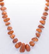 AMBER BEADED NECKLACE